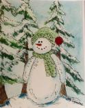 The image for Studio Is Closed! Painted Snowman image by artist Linda Taylor